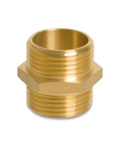 Dubbele nippel messing 1 ½"